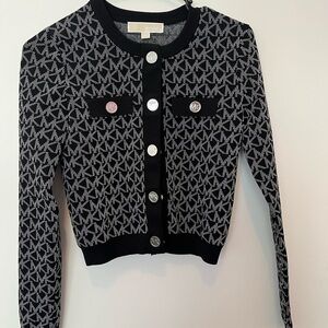 Michael Kors Cable Knit button up sweater